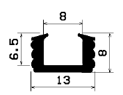 TU1- 1416 - EPDM-Gummi -Profile - U-Profile