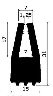 TU1- 1447 - EPDM-Gummi -Profile - U-Profile