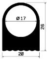 HR 1439 - EPDM gumiprofilok - Félkör alakú, D-profilok