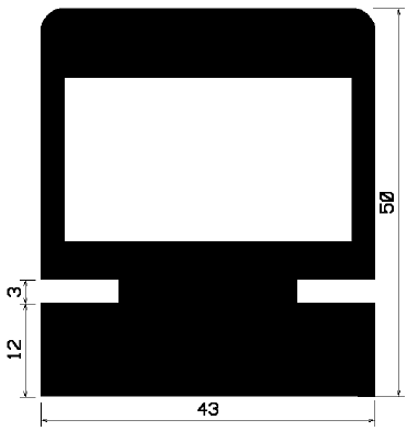 RT 1453 - EPDM-Kautschukprofile - Rolltor- und Fingerschutzprofile