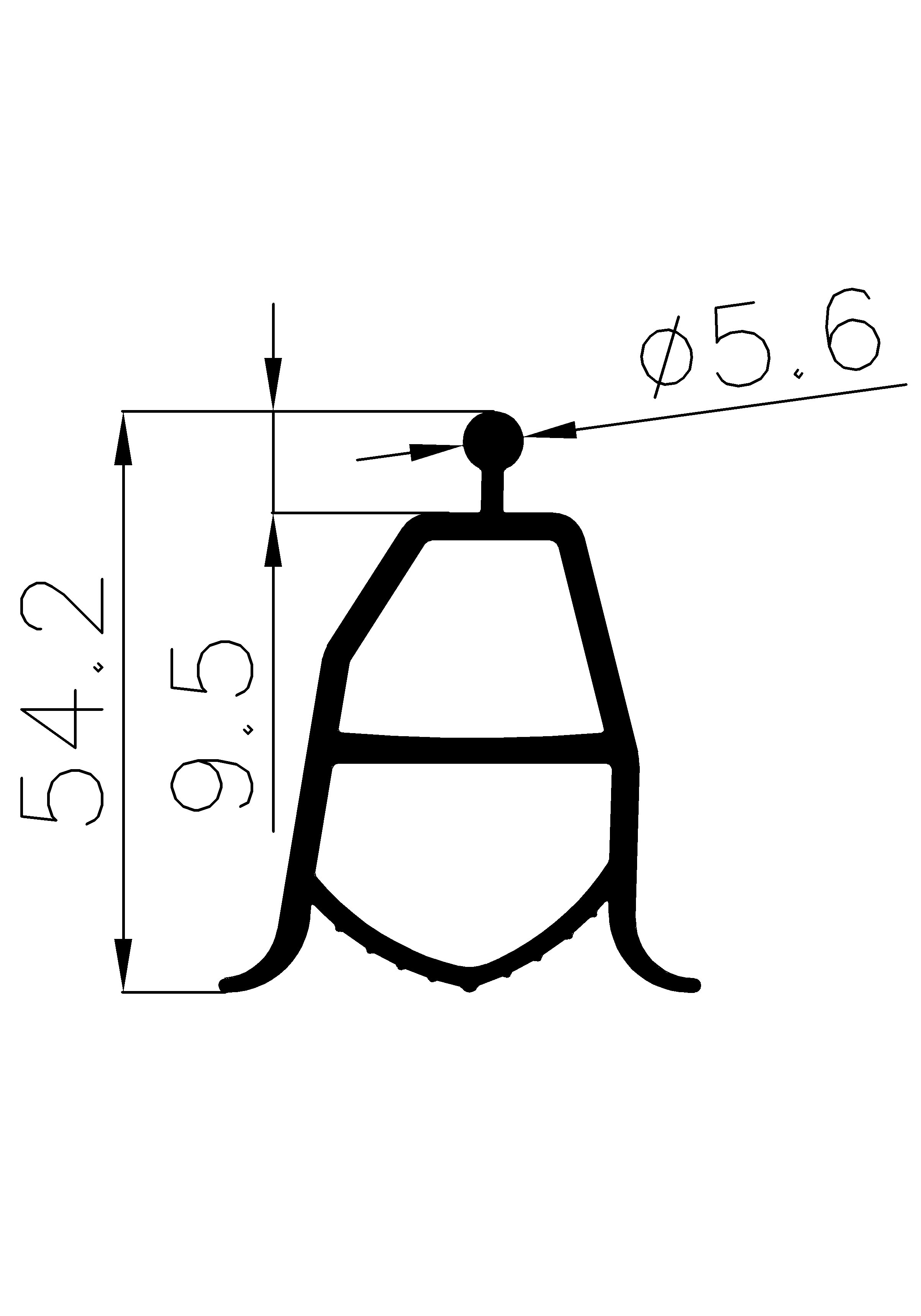 4620360KG - EPDM gumiprofilok - Gördülő ajtó - ujjvédő profilok