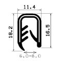 SD-0570 - coextrudált fémbetéttel - Élvédő profilok