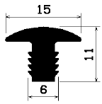 14530365KG - EPDM Gummi-Profile - Abdeckung und T-Profile