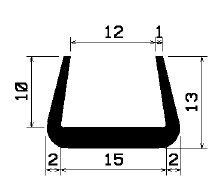 TU1- 1496 - EPDM-Gummi -Profile - U-Profile