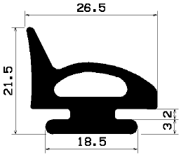 RT 1503 - EPDM-Kautschukprofile - Rolltor- und Fingerschutzprofile