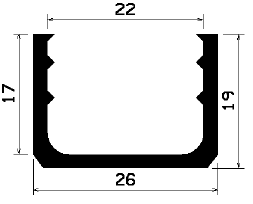 TU1- 1535 - rubber profiles - U shape profiles