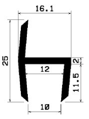 H-G1333 - EPDM profiles - H-profiles