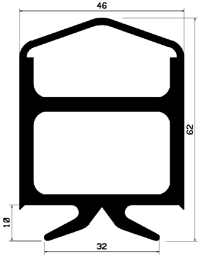 RT 1552 - EPDM-Kautschukprofile - Rolltor- und Fingerschutzprofile