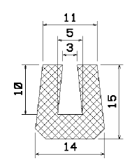 MZS 25667 - sponge profiles - U shape profiles