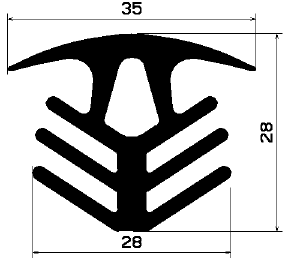 FA 1559 - EPDM Gummi-Profile - Abdeckung und T-Profile