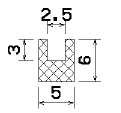 MZS 25499 - sponge profiles - U shape profiles