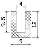 MZS 25501 - sponge profiles - U shape profiles