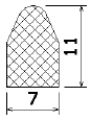 MZS 25517 - EPDM-Schaumgummi-Profile - Halbrundprofile / D-Profile