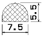 MZS 25532 - EPDM-Schaumgummi-Profile - Halbrundprofile / D-Profile