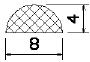 MZS 25533 - EPDM sponge profiles - Semi-circle, D-profiles MZS 25533 - EPDM sponge profiles - Semi-circle, D-profiles