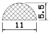 MZS 25535 - EPDM sponge profiles - Semi-circle, D-profiles