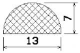 MZS 25538 - EPDM-Schaumgummi-Profile - Halbrundprofile / D-Profile