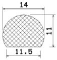 MZS 25540 - EPDM-Schaumgummi-Profile - Halbrundprofile / D-Profile