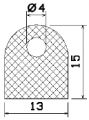 MZS 25555 - EPDM sponge profiles - Semi-circle, D-profiles