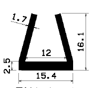 TU1- 1572 - EPDM-Gummi -Profile - U-Profile