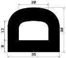 HR 1586 - EPDM rubber profiles - Semi-circle, D-profiles