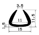 TU1- 0306 min. 800 m - EPDM-Gummi -Profile - U-Profile