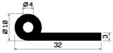 FN 1624 - silicone  profiles - Flag or 'P' profiles