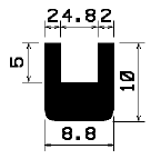 TU1- 1654 - rubber profiles - U shape profiles