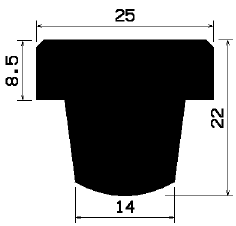 T 1682 - rubber profiles - Cover and T-profiles