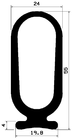 RT 1575 - EPDM-Kautschukprofile - Rolltor- und Fingerschutzprofile