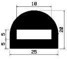HR 1699 - EPDM rubber profiles - Semi-circle, D-profiles
