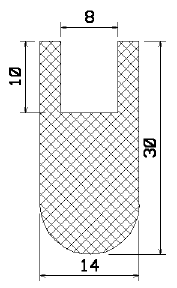 MZS 25725 - sponge profiles - U shape profiles