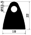 HR 1756 - Gummiprofile und Silikon Profile - unter 100 m lieferbar - Halbrundprofile / D-Profile