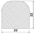 MZS 25738 - EPDM-Schaumgummi-Profile - Halbrundprofile / D-Profile