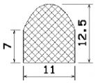 MZS 25745 - EPDM-Schaumgummi-Profile - Halbrundprofile / D-Profile