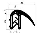 SD-0091 - coextrudált fémbetéttel - Élvédő profilok