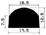 Hr 1870 - silicone rubber profiles - Semi-circle, D-profiles