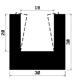 TU1- 1921 - rubber profiles - U shape profiles