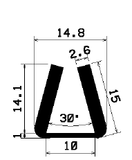 TU1- 1954 - EPDM-Gummi -Profile - U-Profile