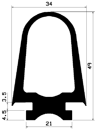 RT 1975 - EPDM-Kautschukprofile - Rolltor- und Fingerschutzprofile