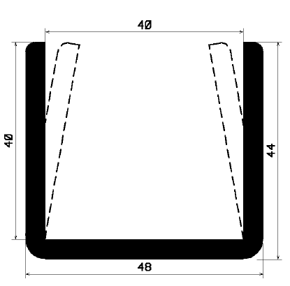 - TU1 - G688 - EPDM-Gummi -Profile - U-Profile