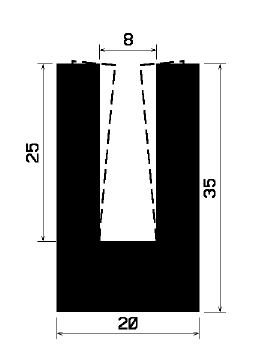 TU1- 2047 - silicone profiles - U shape profiles TU1- 2047 - silicone profiles - U shape profiles