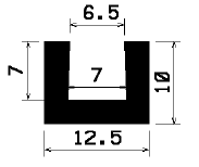 TU1- 2081 - EPDM-Gummi -Profile - U-Profile