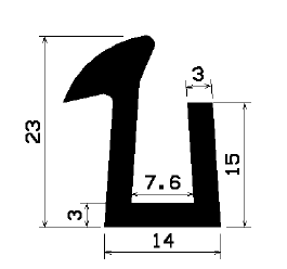 TU1- 2084 - rubber profiles - U shape profiles