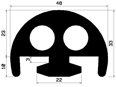 RT 2118 - EPDM-Kautschukprofile - Rolltor- und Fingerschutzprofile