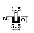 TU1- 2451 - silicone profiles - U shape profiles