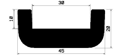 TU1- 2158 - EPDM-Gummi -Profile - U-Profile