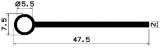 FN 2182 - EPDM-Gummi-Profile - Fahnenprofile bzw. P-Profile