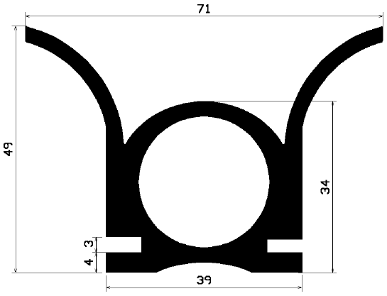 RT 2199 - EPDM-Kautschukprofile - Rolltor- und Fingerschutzprofile