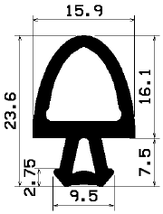 RT 2210 - EPDM-Kautschukprofile - Rolltor- und Fingerschutzprofile